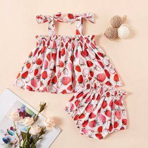 Strawberry Bliss Dress and Bloomer Set main image 1
